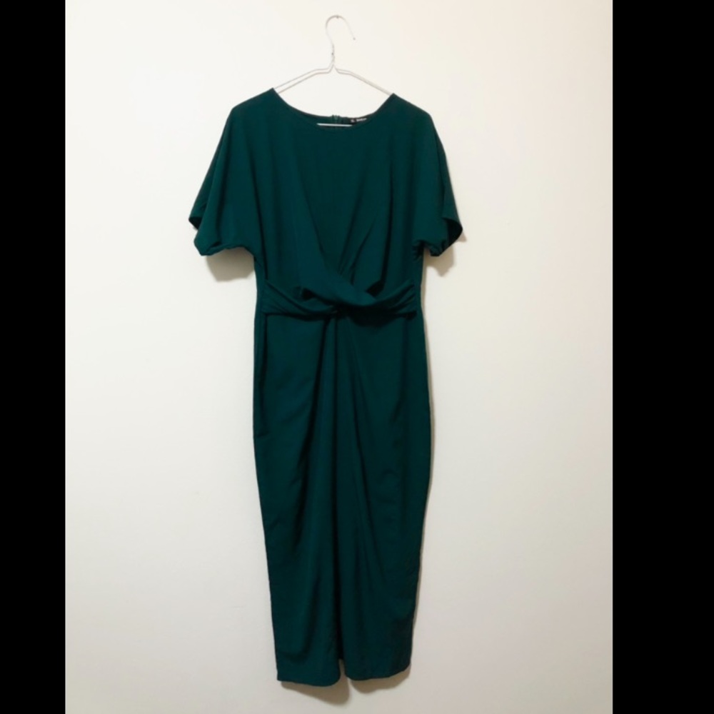 SHEIN midi bodycon dress, NWOT green size L